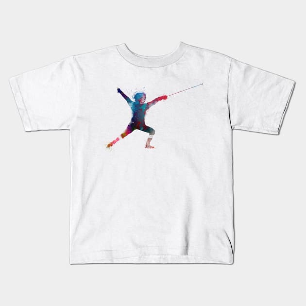 fencing sport art #fencing #sport Kids T-Shirt by JBJart